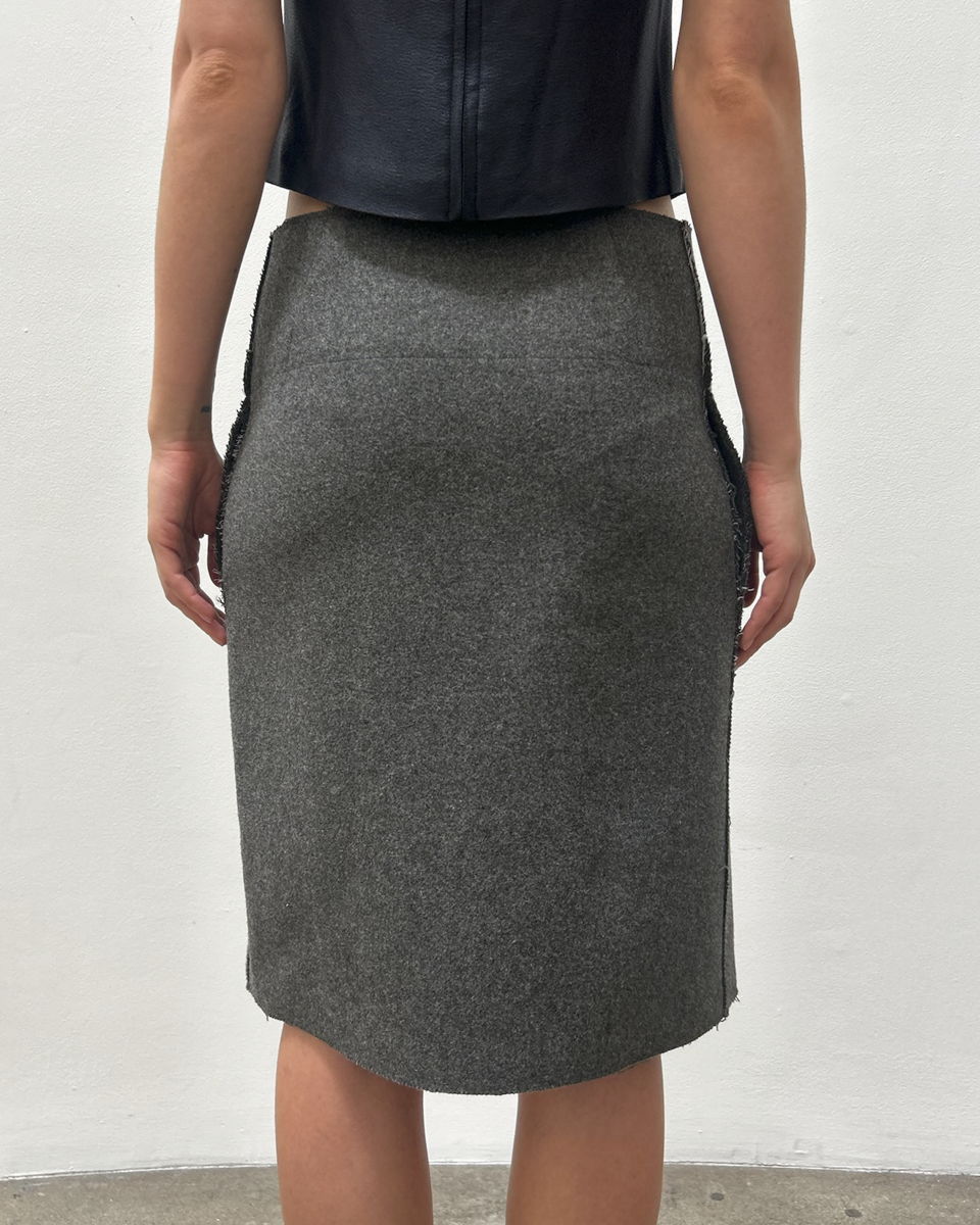 Céline by Phoebe Philo Raw Edge Wrap Skirt