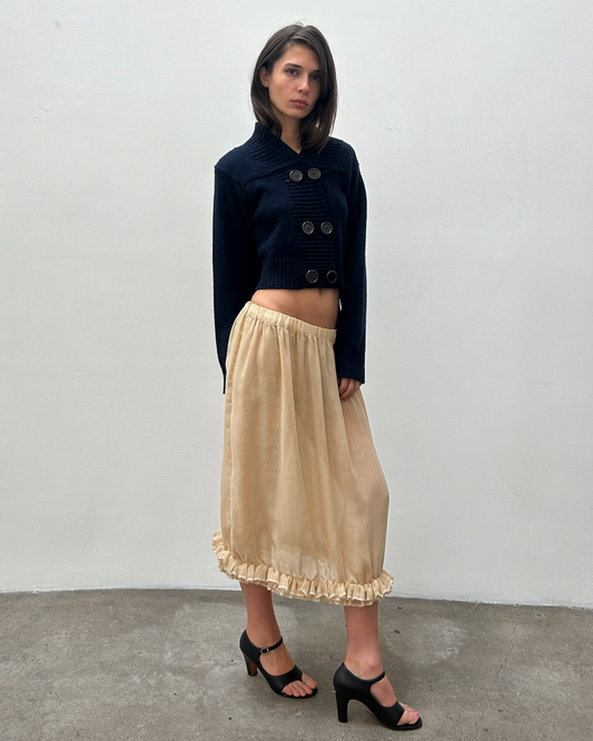 Comme des Garçons 2011 Sheer Ruffle Skirt