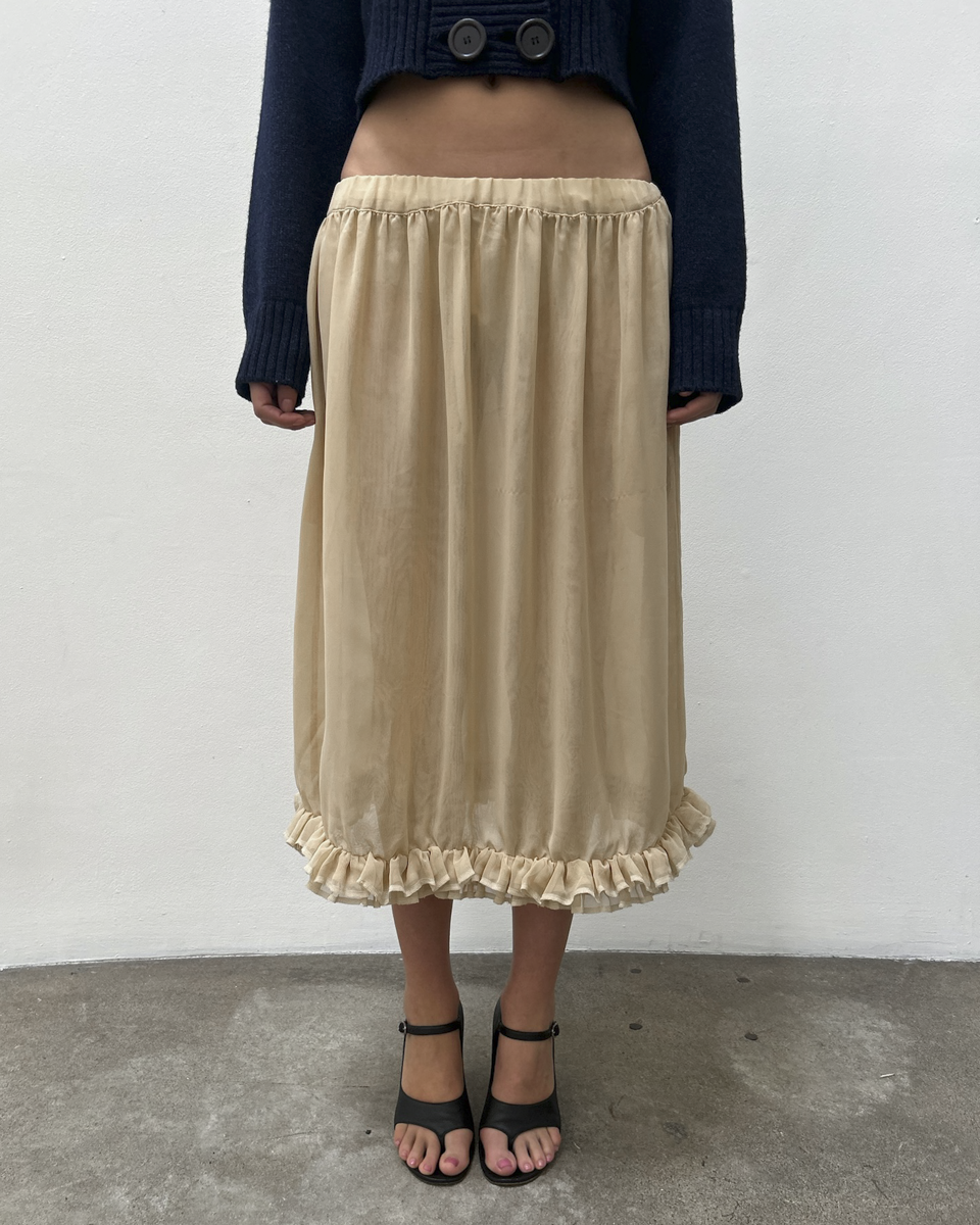 Comme des Garçons 2011 Sheer Ruffle Skirt