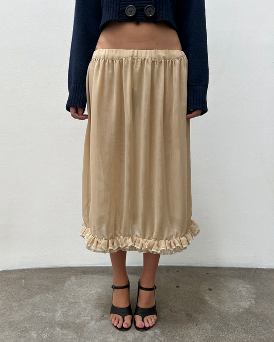 Comme des Garçons 2011 Sheer Ruffle Skirt