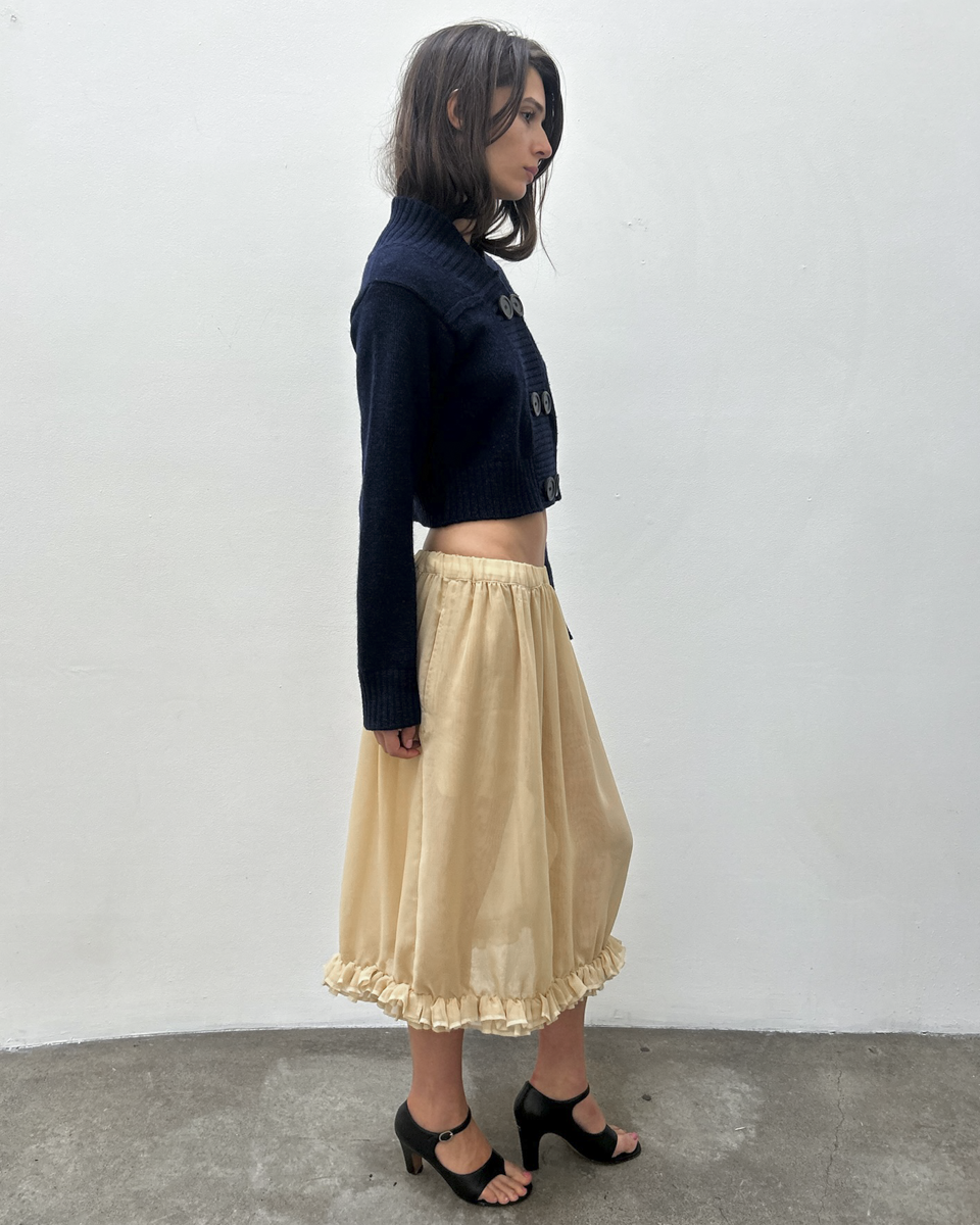 Comme des Garçons 2011 Sheer Ruffle Skirt