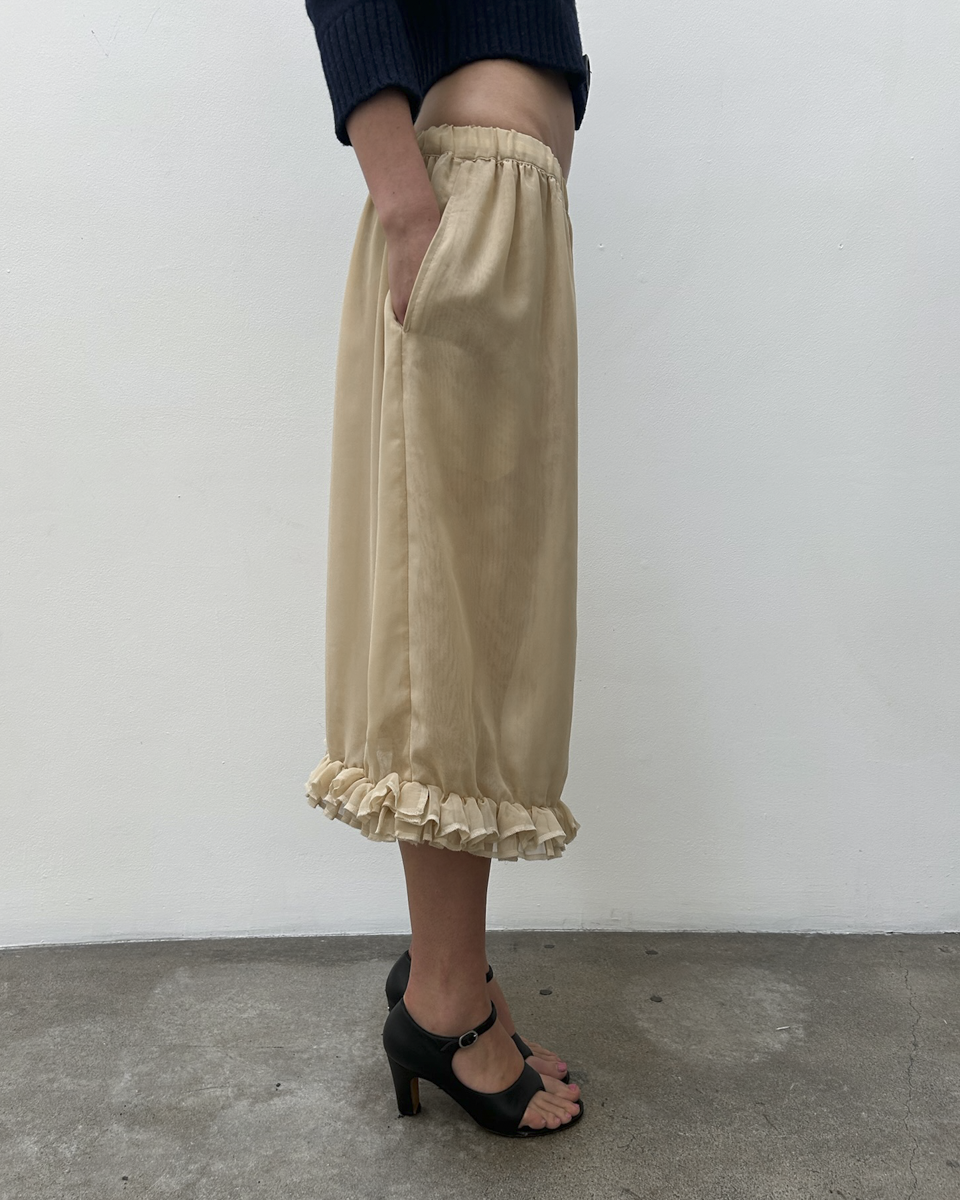 Comme des Garçons 2011 Sheer Ruffle Skirt