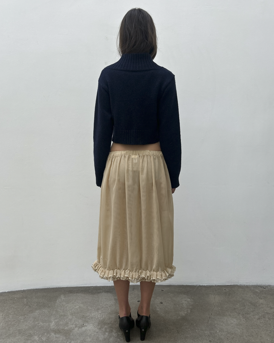 Comme des Garçons 2011 Sheer Ruffle Skirt