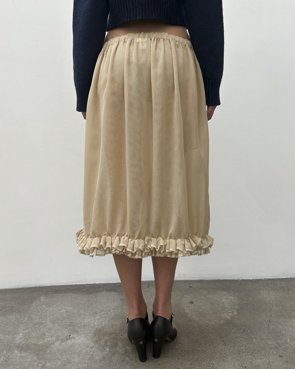 Comme des Garçons 2011 Sheer Ruffle Skirt