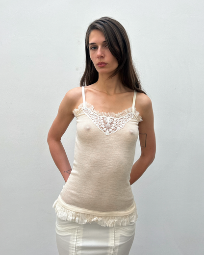 Scervino Street Lace-Trim Ribbed Camisole