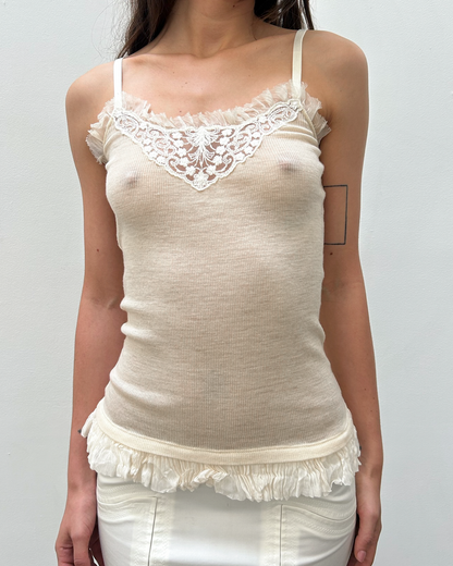 Scervino Street Lace-Trim Ribbed Camisole