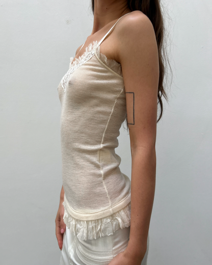 Scervino Street Lace-Trim Ribbed Camisole