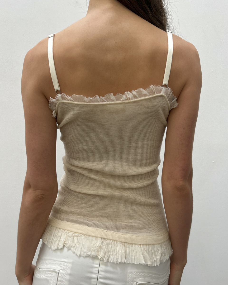 Scervino Street Lace-Trim Ribbed Camisole