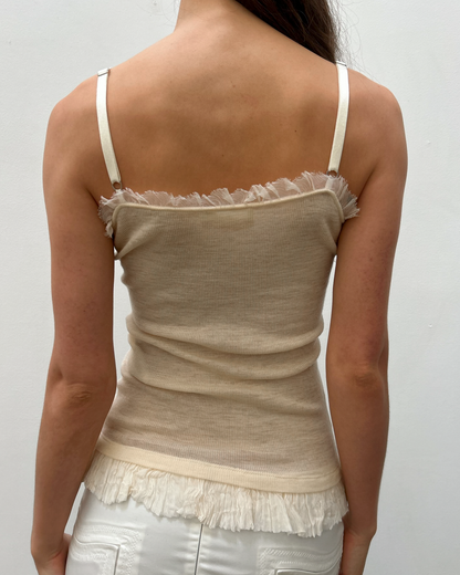 Scervino Street Lace-Trim Ribbed Camisole