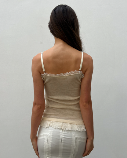 Scervino Street Lace-Trim Ribbed Camisole