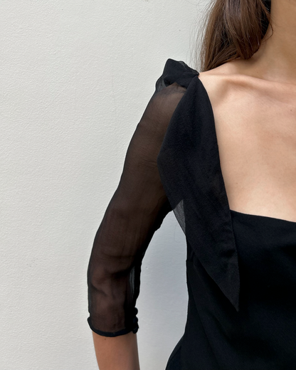 Gucci SS2006 Ruffle-Shoulder Silk Blouse