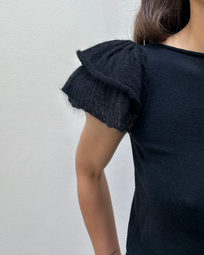 RED Valentino Ruffle & Bow Sleeve Top