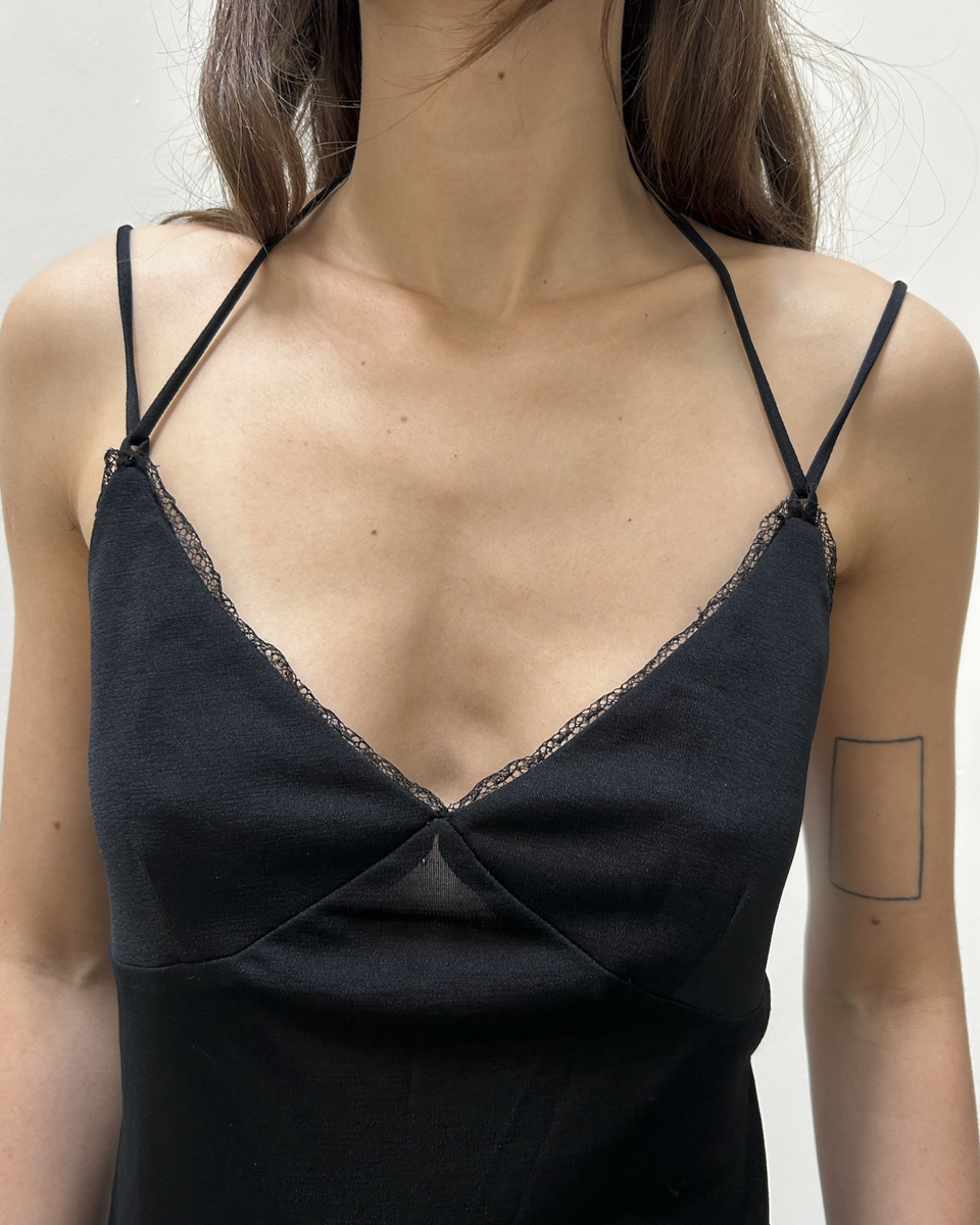 Parallel Lace Trim Tank