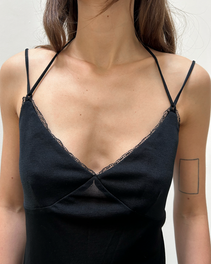 Parallel Lace Trim Tank
