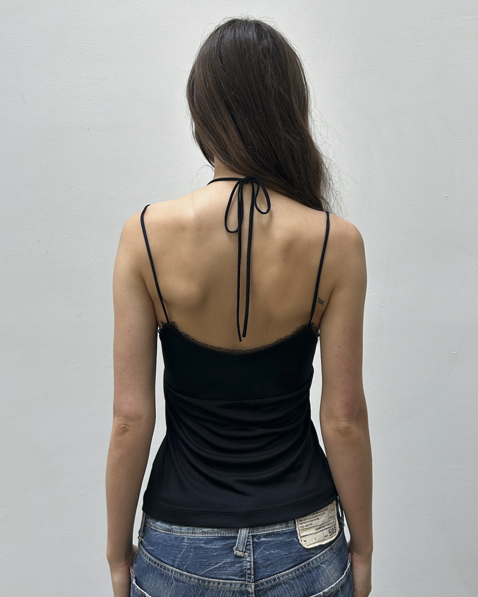 Parallel Lace Trim Tank