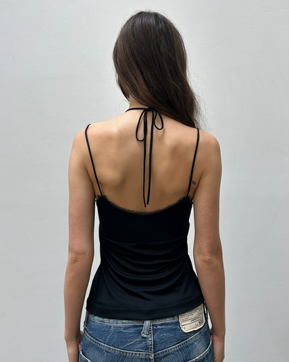 Parallel Lace Trim Tank