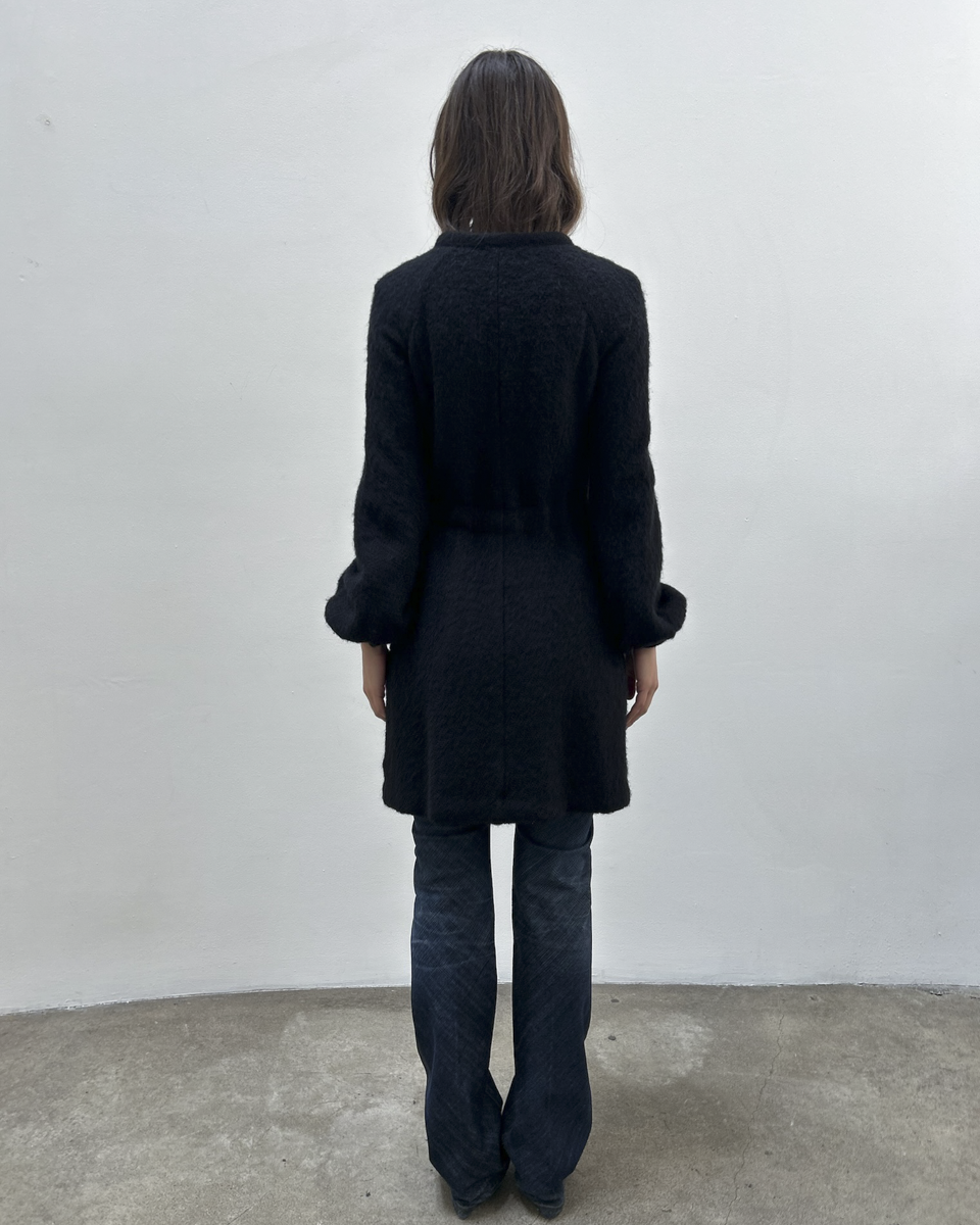 Paola Frani Knit Coat with Silk Sash