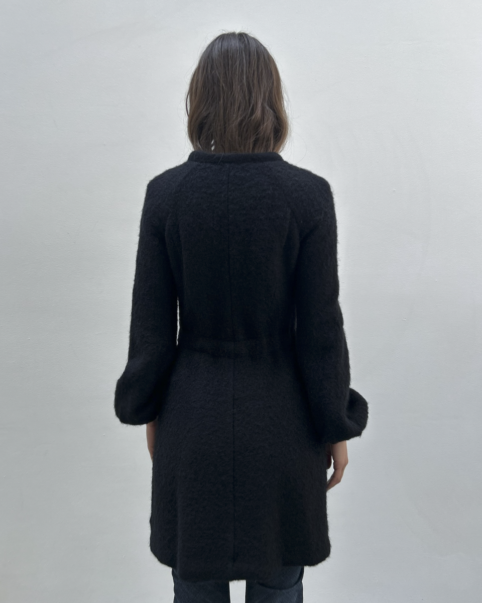 Paola Frani Knit Coat with Silk Sash