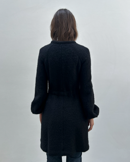 Paola Frani Knit Coat with Silk Sash