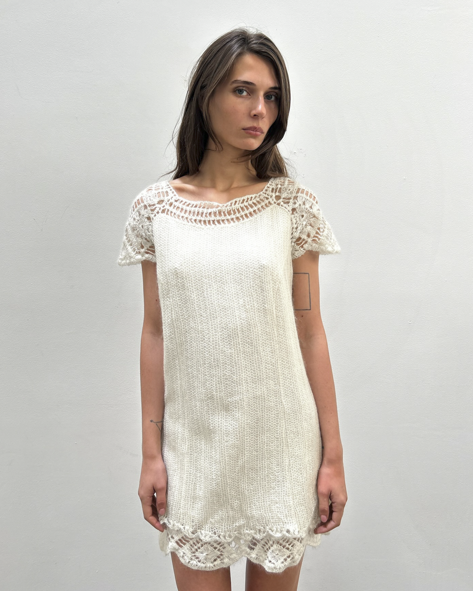 Ermanno Scervino Crochet Knit Dress