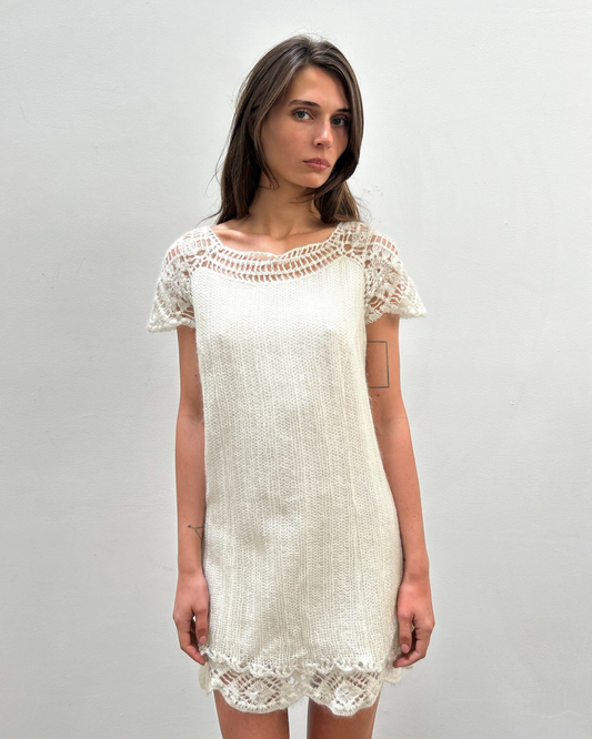 Ermanno Scervino Crochet Knit Dress