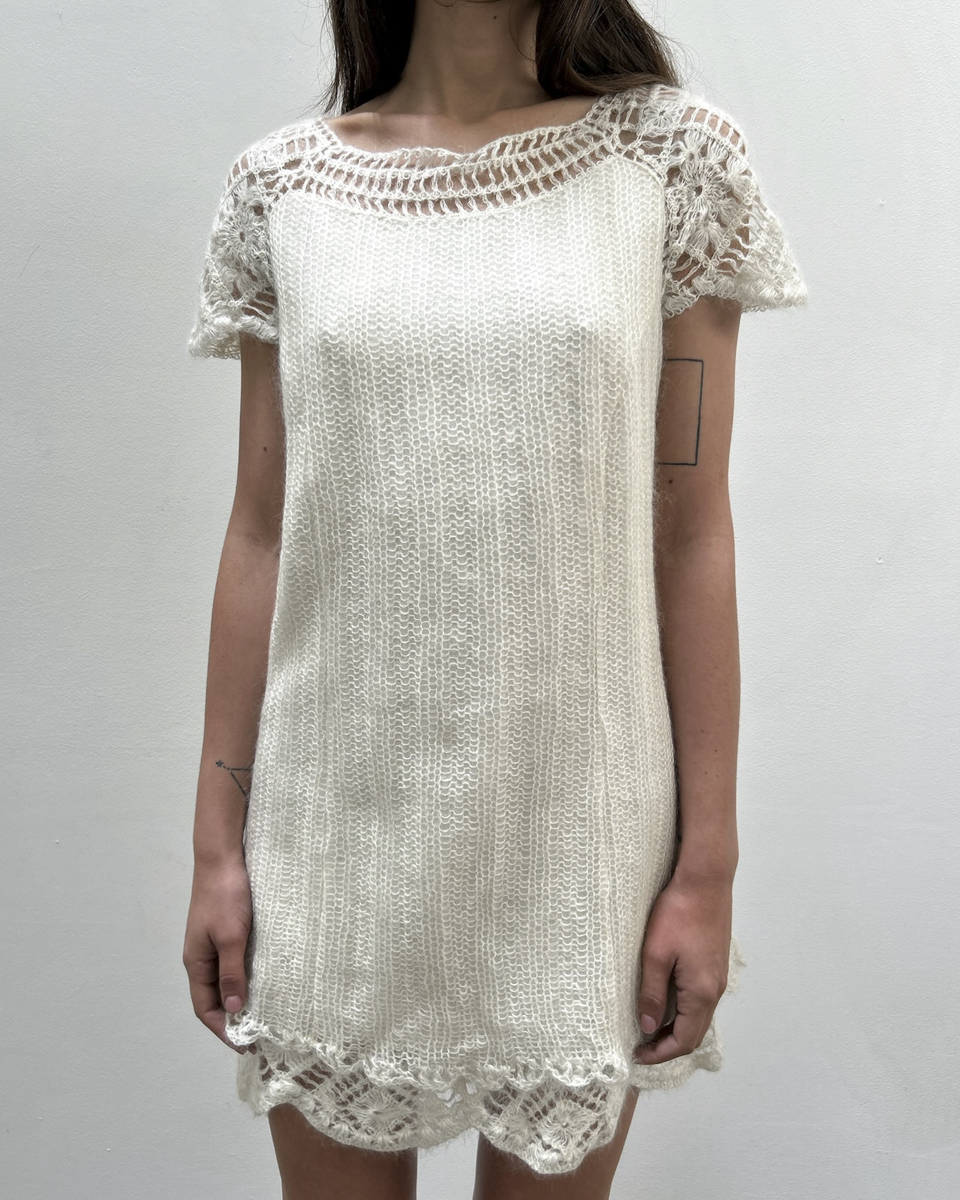 Ermanno Scervino Crochet Knit Dress