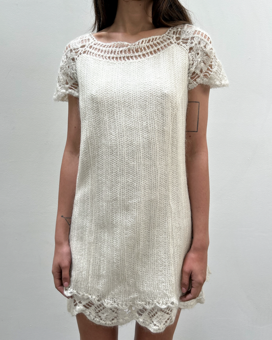Ermanno Scervino Crochet Knit Dress