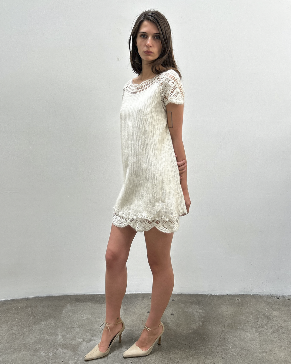 Ermanno Scervino Crochet Knit Dress