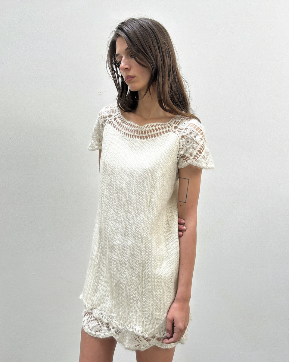 Ermanno Scervino Crochet Knit Dress