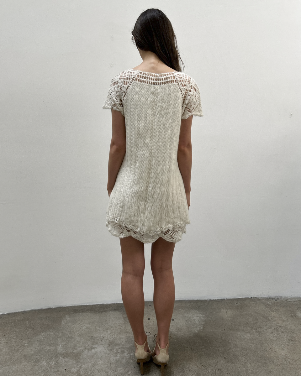 Ermanno Scervino Crochet Knit Dress