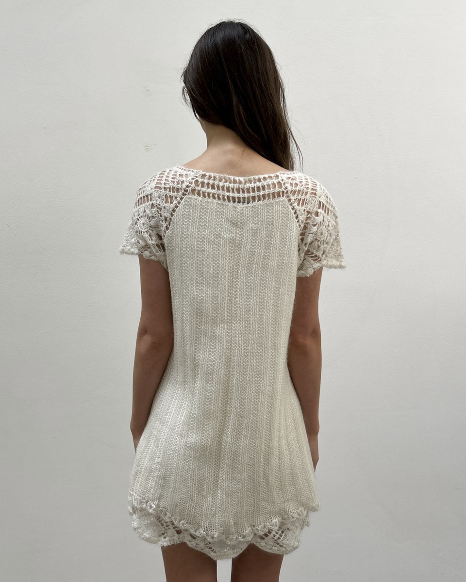 Ermanno Scervino Crochet Knit Dress