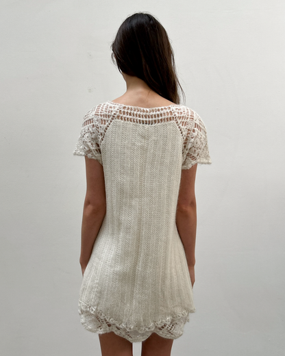 Ermanno Scervino Crochet Knit Dress