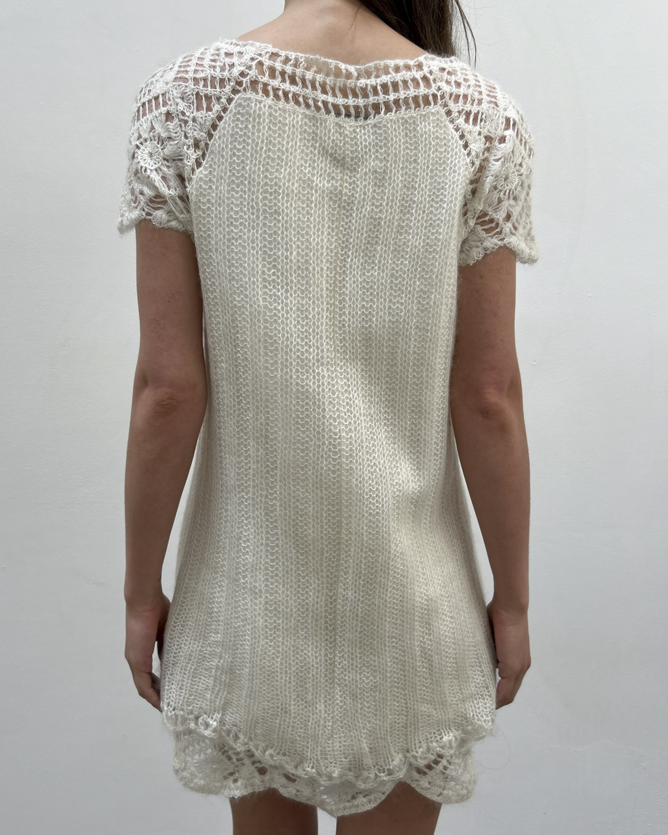 Ermanno Scervino Crochet Knit Dress