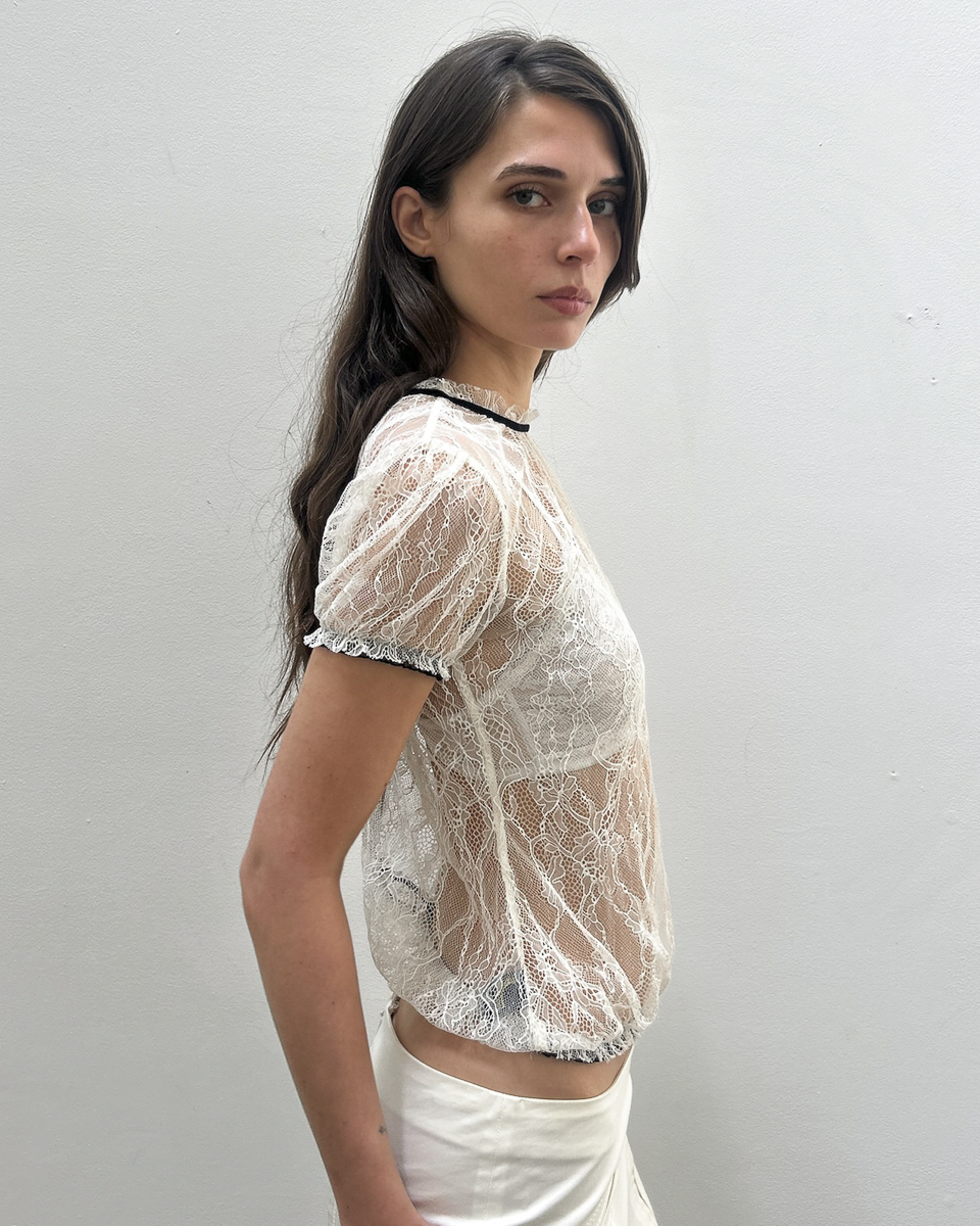 Floral Lace Bow Top