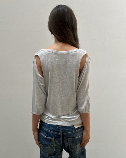 MM6 Maison Margiela Split-Sleeve Top