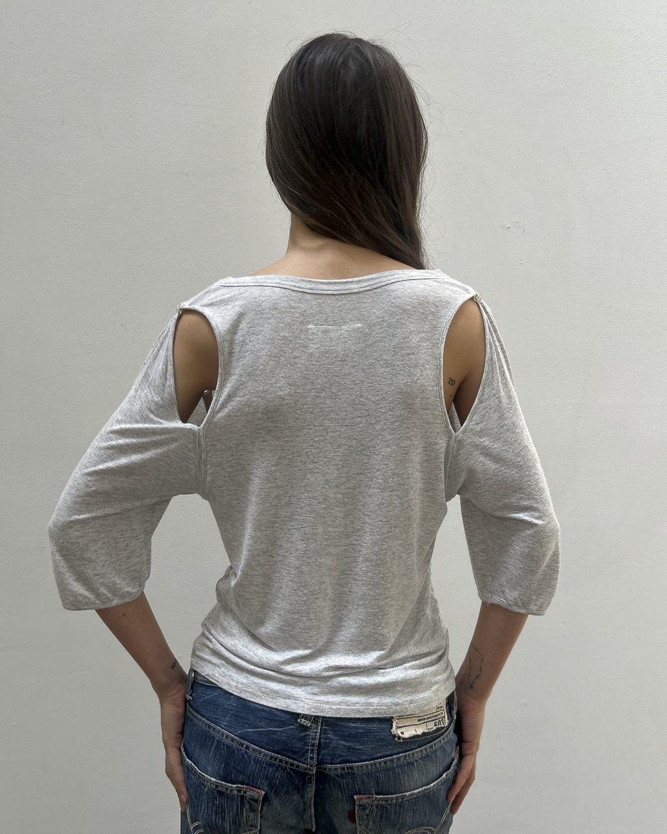 MM6 Maison Margiela Split-Sleeve Top