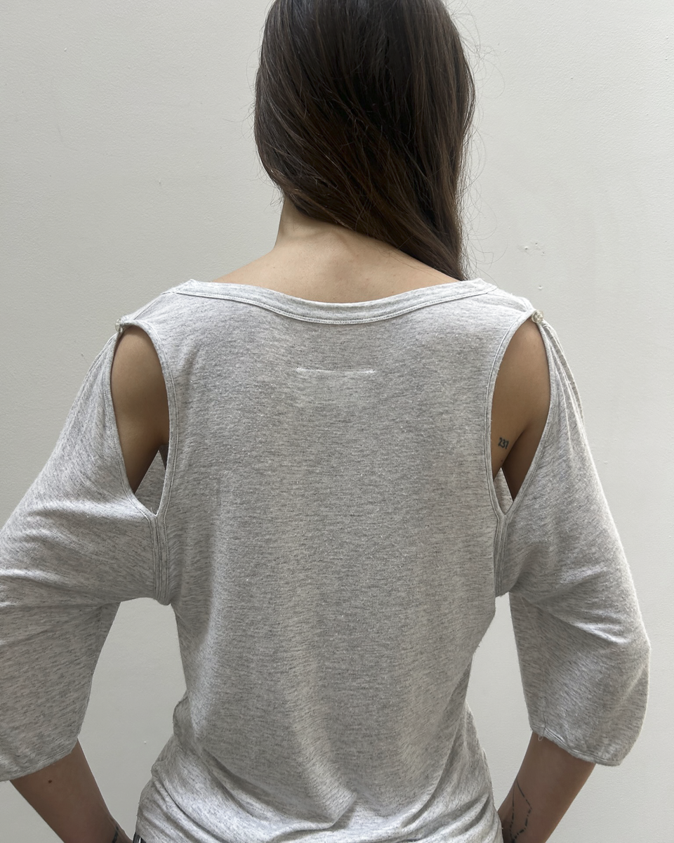 MM6 Maison Margiela Split-Sleeve Top