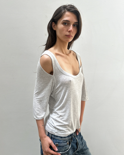 MM6 Maison Margiela Split-Sleeve Top