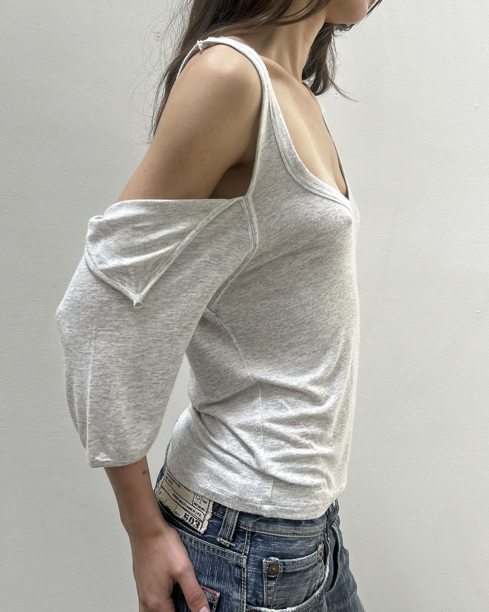 MM6 Maison Margiela Split-Sleeve Top