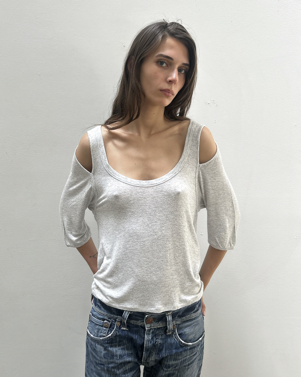 MM6 Maison Margiela Split-Sleeve Top