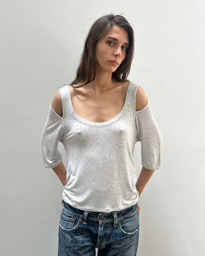 MM6 Maison Margiela Split-Sleeve Top