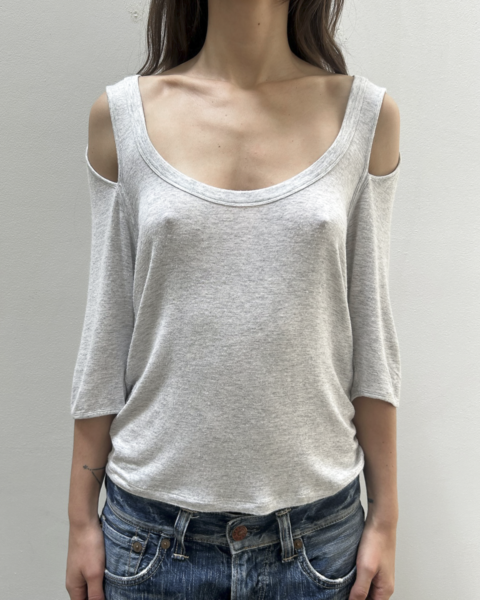 MM6 Maison Margiela Split-Sleeve Top
