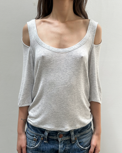MM6 Maison Margiela Split-Sleeve Top