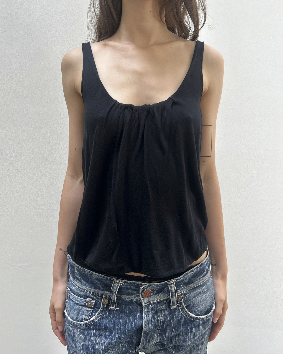 Gucci by Tom Ford Silk-Knit Gathered Tank Top