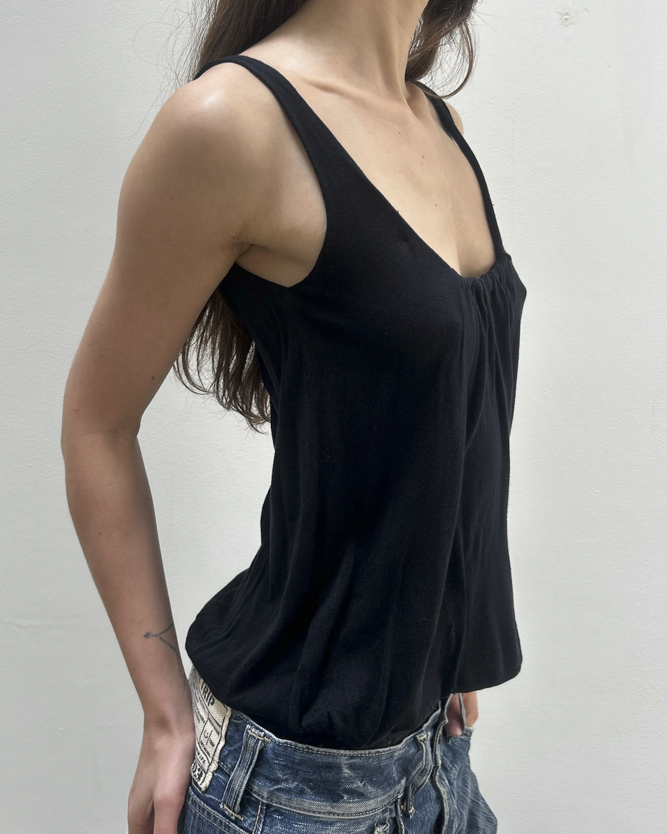 Gucci by Tom Ford Silk-Knit Gathered Tank Top