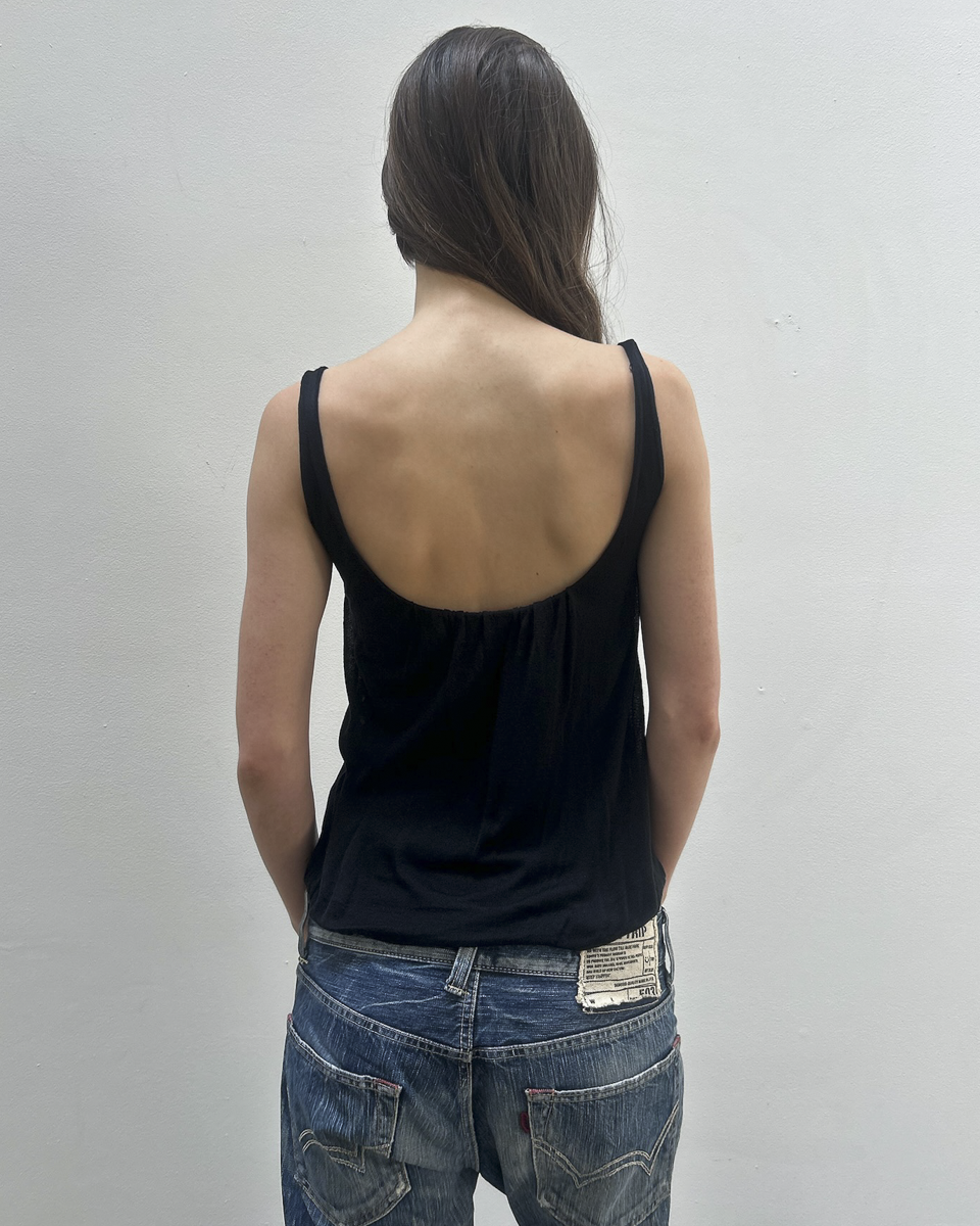 Gucci by Tom Ford Silk-Knit Gathered Tank Top