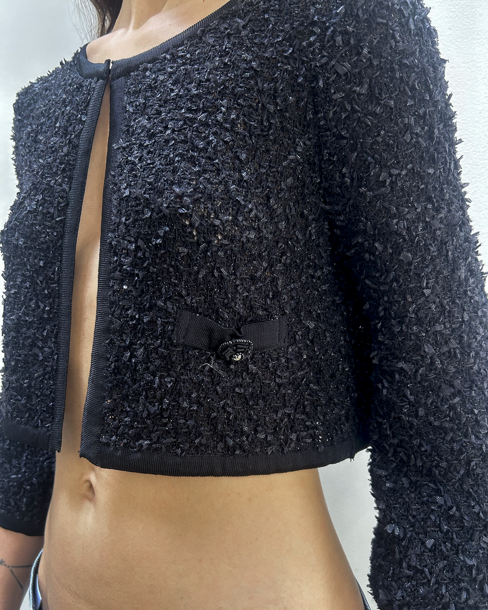 Courrèges Cropped Bouclé Jacket