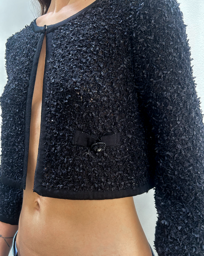 Courrèges Cropped Bouclé Jacket