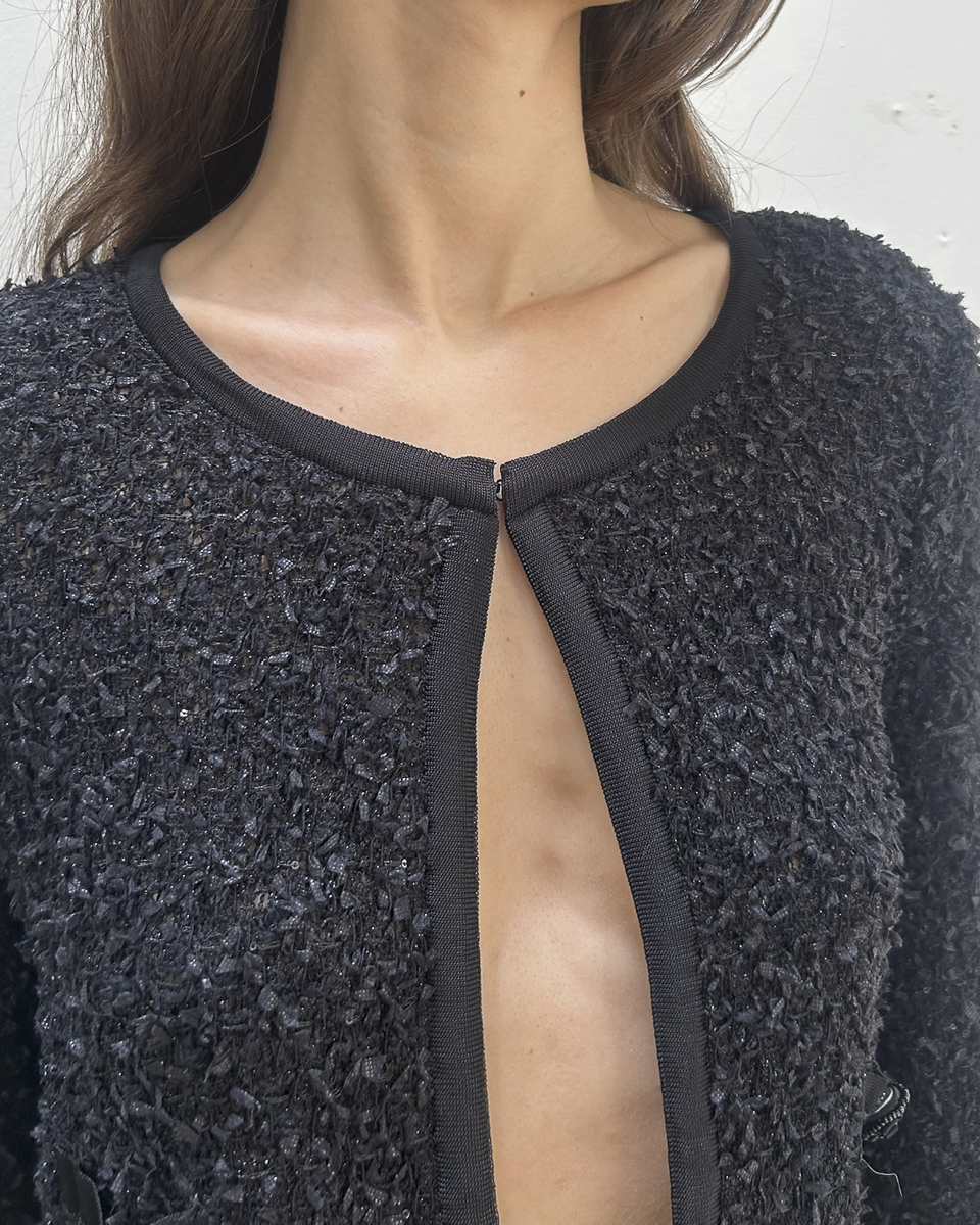 Courrèges Cropped Bouclé Jacket