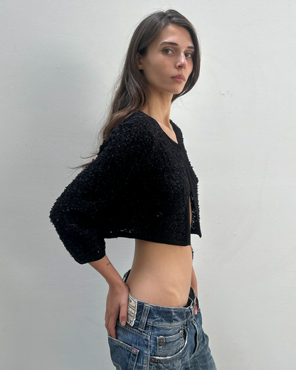 Courrèges Cropped Bouclé Jacket